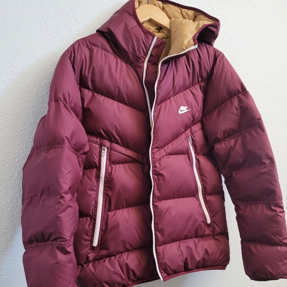 Nike puffer windrunner storm fit color block hooded sportswear jacket - Picture 6 of 15